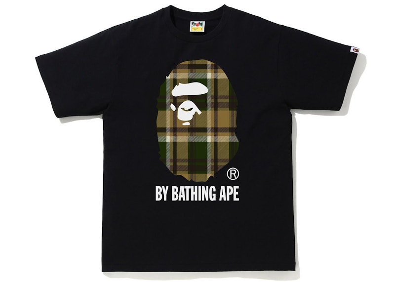 Pre-owned Bape Men's  Check By Bathing Ape Tee Shirt (fw21) In Black/green